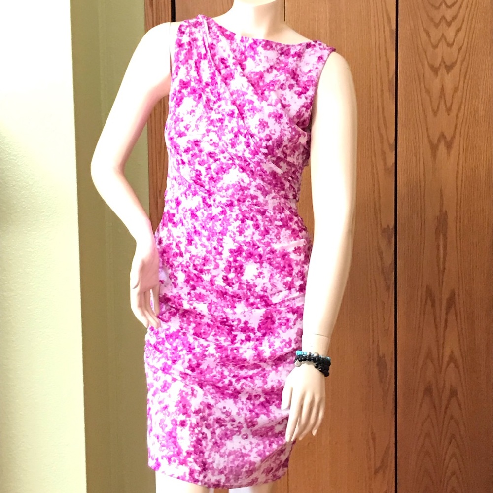 ❌SOLD❌Ann Taylor pink ruffled bodycon dress 2